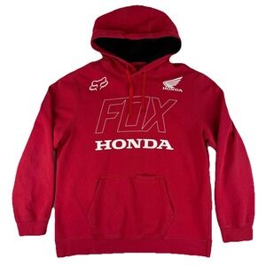 FOX Honda Racing Motocross Hoodie Men's XL Red *Flaws*